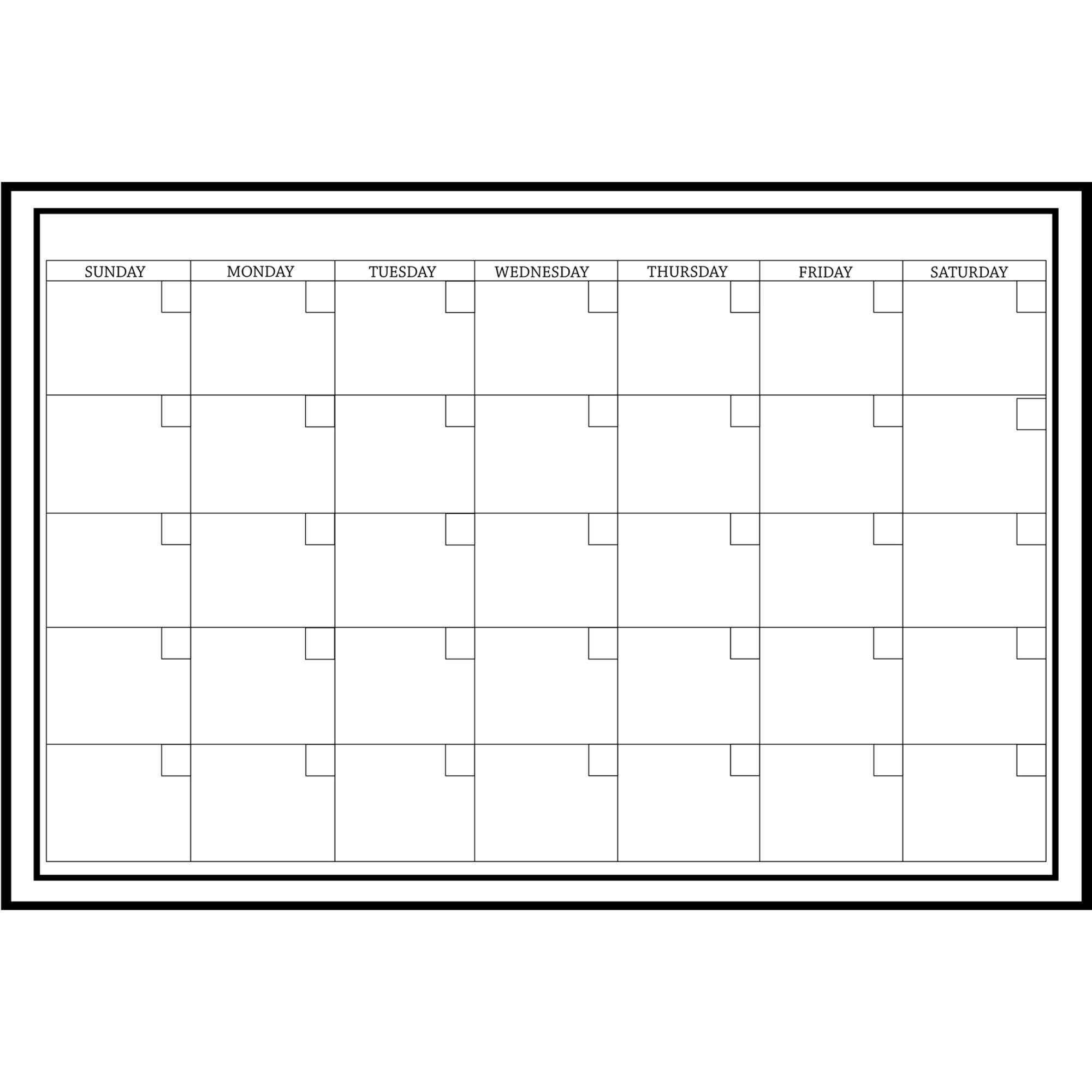 Wallpops White Monthly Dry Erase Calendar Decal